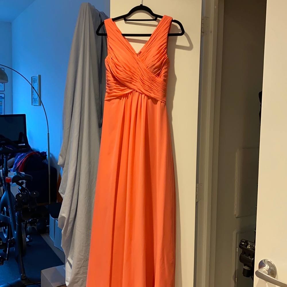 Watermelon Azazie Bridesmaid Dress Size A0